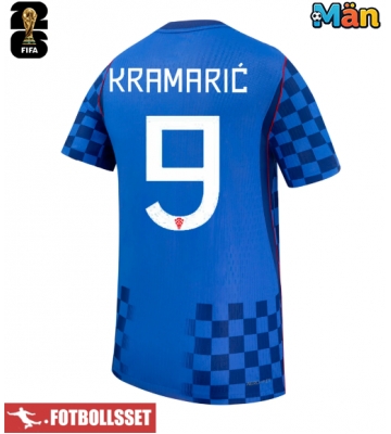 Kroatien Andrej Kramaric #9 Bortatröja VM 2026 Kortärmad